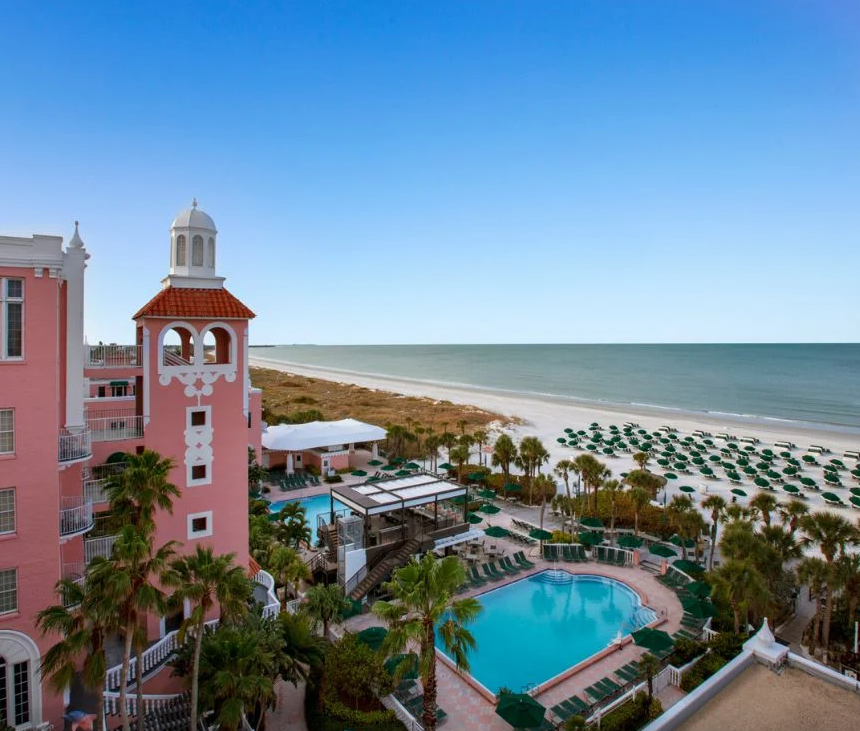 The Don CeSar with a beach view